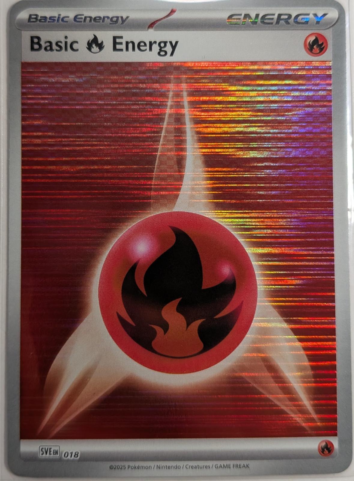 Scarlet & Violet Energy Basic Fire Energy [Holo] Pokémon card